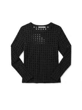NWT Alexander Wang Perforated Mesh Top Black Size L